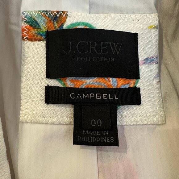 J.Crew Collection linen pineapple Campbell single button blazer - Picture 4 of 5